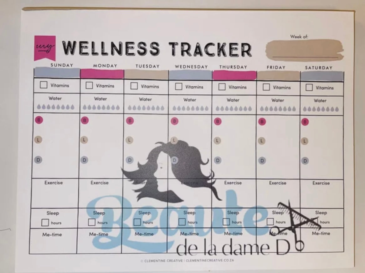 Beaute' Wellness Tracker Notepads